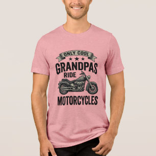 Cool grootvaders rijden motorfietsen Vintage Biker Tri-Blend Shirt