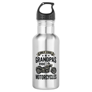 Cool grootvaders rijden motorfietsen Vintage Biker Waterfles