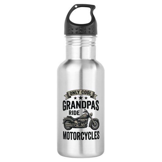 Cool grootvaders rijden motorfietsen Vintage Biker Waterfles (Voorkant)