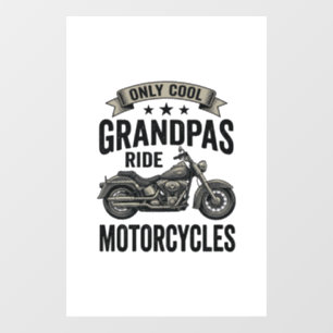 Cool grootvaders rijden op motorfietsen Vintage Bi Raamsticker