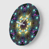 Cool Groovy Blacklight Inspo Star Sparkle Wall Grote Klok (Hoek)