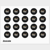 Cool Groovy Quote Collecting Data My Cardio Saying Ronde Sticker (Vel)