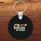 Cool Groovy Quote Collecting Data My Cardio Saying Sleutelhanger (Voorkant)