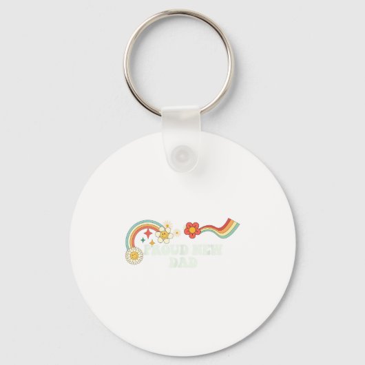 Cool Groovy Quote Proud New Dad Saying Art Sleutelhanger (Voorkant)