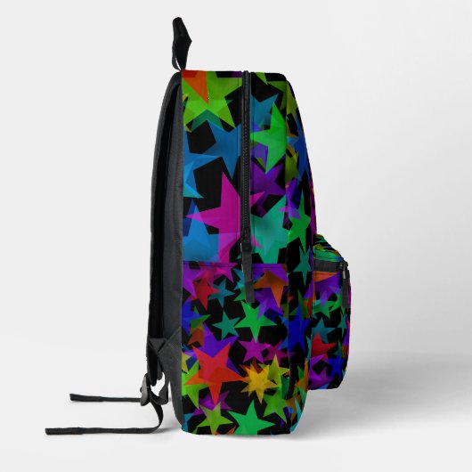 Cool Groovy Rainbow Stars Bedrukte Rugzak (Links)