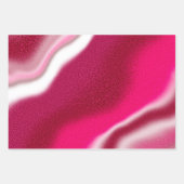 Cool Groovy Red Pink Candy Cane Unieke Kerst Inpakpapier Vel (Voorkant)