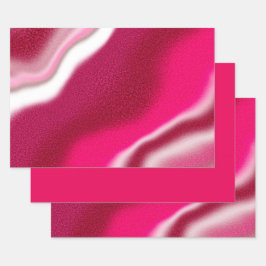 Cool Groovy Red Pink Candy Cane Unieke Kerst Inpakpapier Vel
