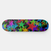 Cool Groovy Regenboogsterren Persoonlijk Skateboard (Horizontaal)