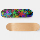 Cool Groovy Regenboogsterren Persoonlijk Skateboard (Horizontaal)