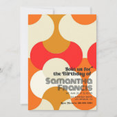 Cool Groovy Retro verjaardagsfeestje Kaart (Voorkant)