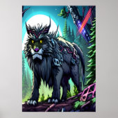 Cool grote fantasiebeest | AI Art Poster (Voorkant)