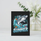 Cool Grote Witte Haai Springend - zomer dier  Briefkaart (Staand voorkant)
