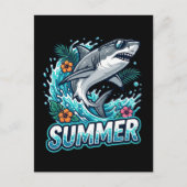 Cool Grote Witte Haai Springend - zomer dier  Briefkaart (Voorkant)