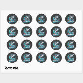 Cool Grote Witte Haai Springend - zomer dier  Ronde Sticker (Vel)
