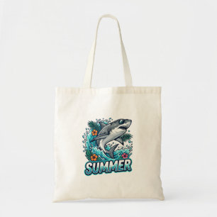 Cool Grote Witte Haai Springend - zomer dier Tote Bag