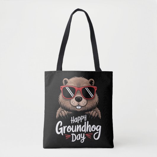 Cool Groundhog Day Bosmardier | Grappige Februari Tote Bag (Voorkant)