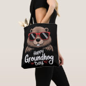 Cool Groundhog Day Bosmardier | Grappige Februari Tote Bag (Dichtbij)