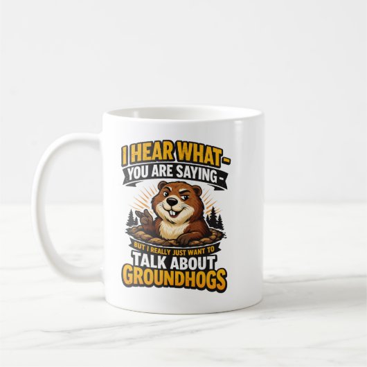 Cool Groundhog Day Groundhog | Funny February Koffiemok (Links)