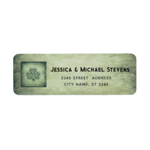 Cool  grundge Irish shamrock Label