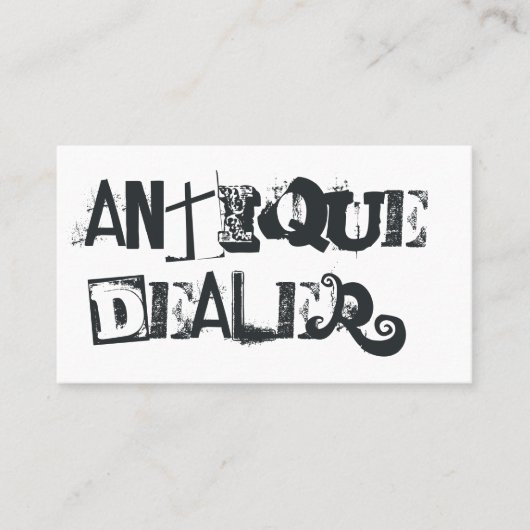 Cool Grunge Antiek Dealer Visitekaartje (Voorkant)