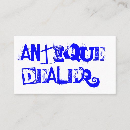 Cool Grunge Antiek Dealer Visitekaartje (Voorkant)