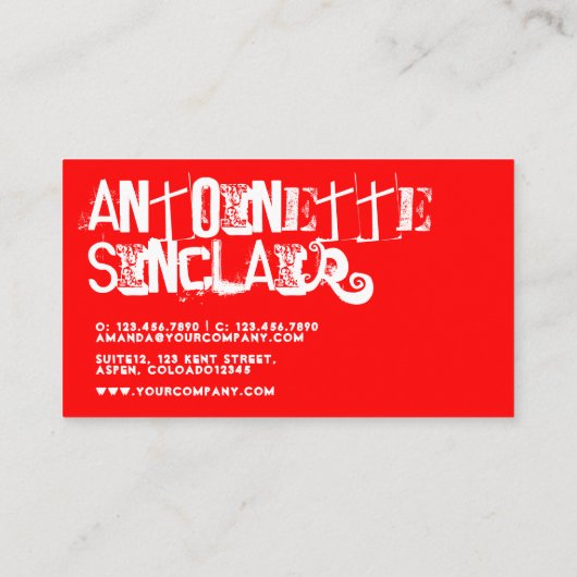 Cool Grunge Antiek Dealer Visitekaartje (Achterkant)