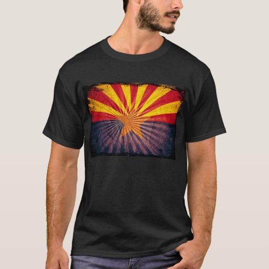 Cool Grunge Arizona Vlag T-shirt (Voorkant)