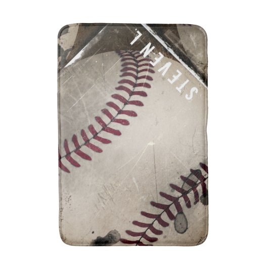 Cool Grunge Baseball Persoonlijk Badmat (Voorkant Verticaal)