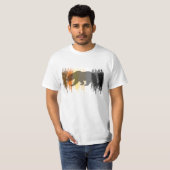 Cool Grunge Beer Shadow Gay Beer Pride T-shirt (Voorkant volledig)