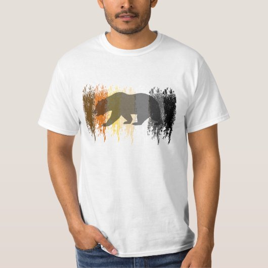 Cool Grunge Beer Shadow Gay Beer Pride T-shirt (Voorkant)