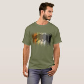 Cool Grunge Beer Shadow Gay Beer Pride T-shirt (Voorkant volledig)