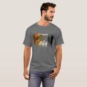 Cool Grunge Beer Shadow Gay Beren Pride T-shirt (Voorkant volledig)
