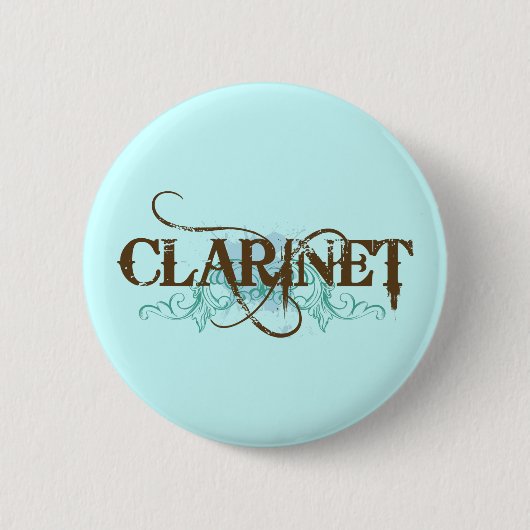 Cool Grunge Clarinet Music Gift Ronde Button 5,7 Cm (Voorkant)