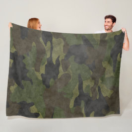 Cool Grunge Green Camo Custom Fleece Dekens