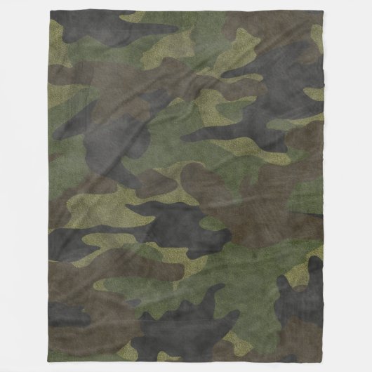 Cool Grunge Green Camo Custom Fleece Dekens (Voorkant)