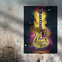 Cool Grunge Guitar Art, gepersonaliseerd