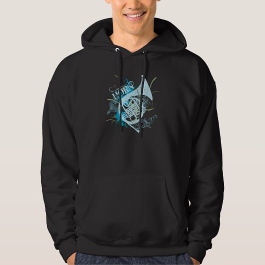 Cool Grunge Horn Hooded Sweatshirt (Voorkant)