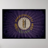 Cool Grunge Kentucky Flag Poster (Voorkant)