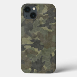 Cool Grunge Khaki Camo Pattern iPhone 13 Hoesje