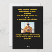 Cool Grunge Lettering 2 Foto Aangepast Afstudeerde Kaart (Achterkant)