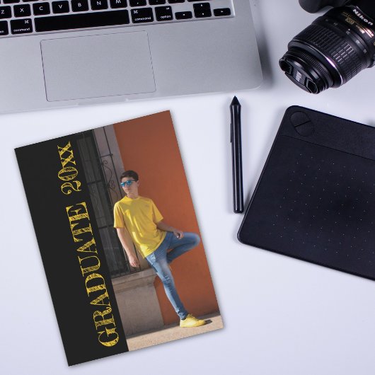 Cool Grunge Lettering 2 Foto Aangepast Afstudeerde Kaart