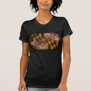 Cool Grunge Maryland Vlag T-shirt