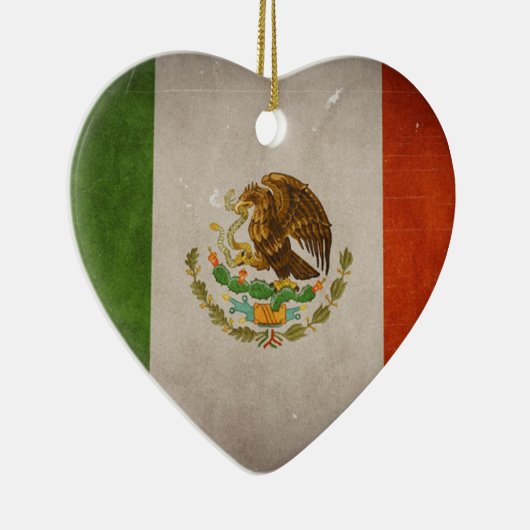 Cool Grunge Mexicaanse vlag Keramisch Ornament (Rechts)