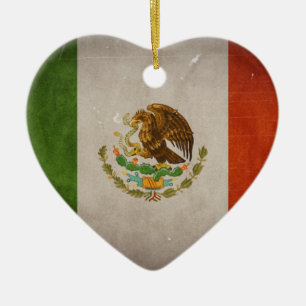 Cool Grunge Mexicaanse vlag Keramisch Ornament
