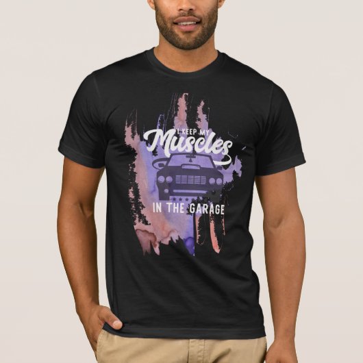 Cool Grunge Musculair Shirt Car Graphic Design (Voorkant)