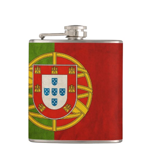 Cool Grunge Portugal Flag Bandeira de Portugal Heupfles (Voorkant)