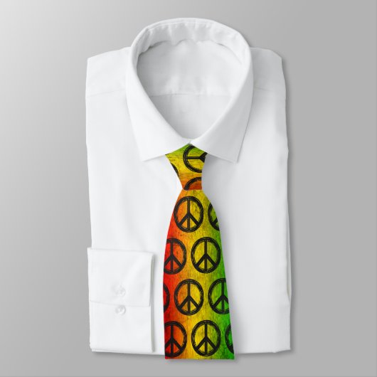 Cool Grunge Reggae Rasta Peace Symbol Stropdas (Gebonden)