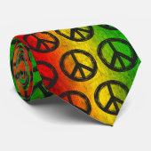 Cool Grunge Reggae Rasta Peace Symbol Stropdas (Opgerold)
