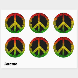 Cool Grunge Reggae Rasta Vredessymbool Stickers