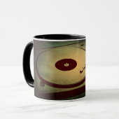 Cool Grunge Retro Platenspeler Mok (Voorkant links)